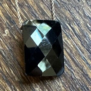 Black Tourmaline and Sterling Pendant Necklace